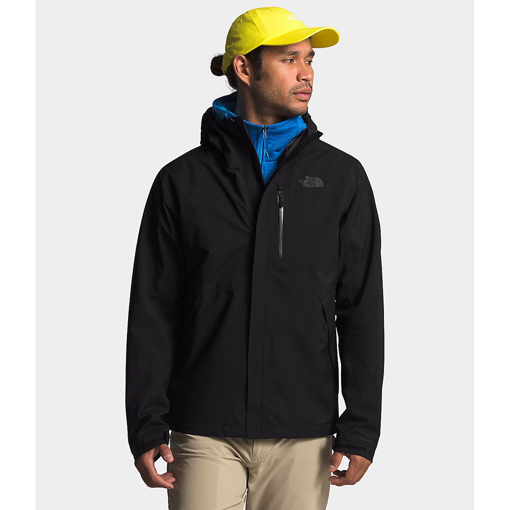 The North Face Rain Jacket Mens Australia - The North Face Dryzzle Futurelight™ Black (BVR-152843)